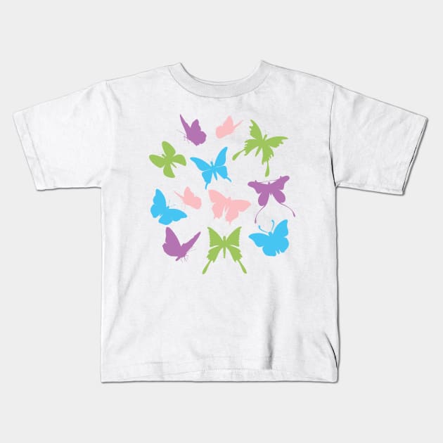 Butterfly Confetti Kids T-Shirt by SWON Design